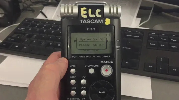 Tascam DR-1 system error 50 - Unit would not power off.