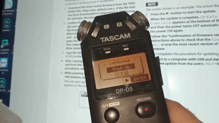Tascam DR 05 Firmware UPGRADE