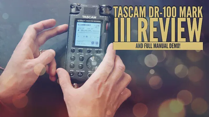 Tascam DR 100 Mark III Review Plus Tutorial and Full Manual!!!