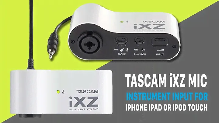 TASCAM iXZ Mic -  Instrument input for iPhone iPad or iPod Touch - Quick Unboxing