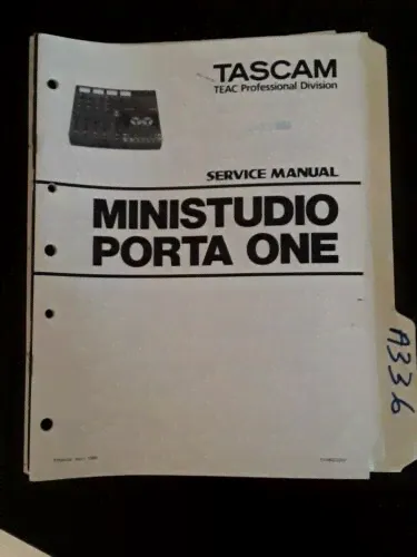 Tascam Ministudio Porta One service manual original repair book