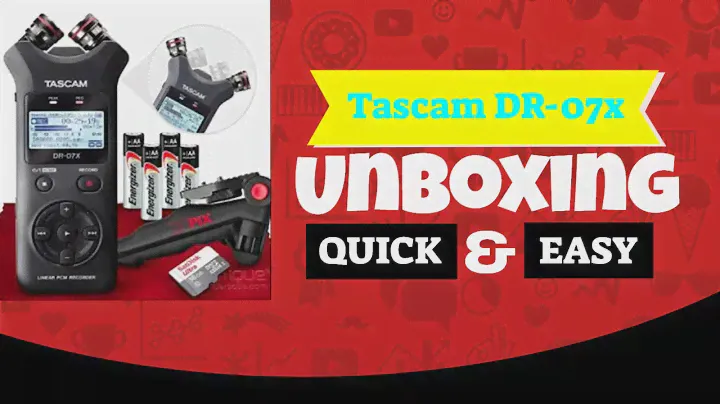 Tascam DR 07X Digital Recorder Unboxing