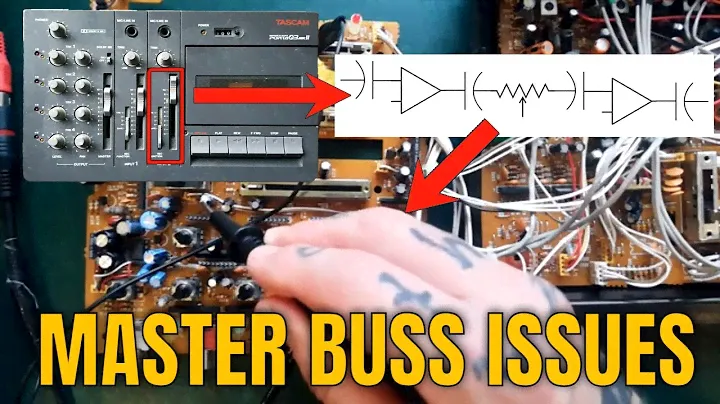 Tascam Porta 03 | Repair Report | Recap stereo Buss | Signal tracing