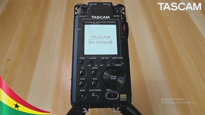TASCAM DR-100 mkIII - MENU OPTIONS