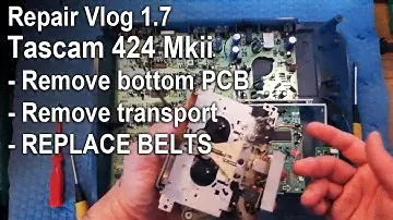 Tascam 424 MkIII Portastudio | 7 | Remove transport & Change belts |